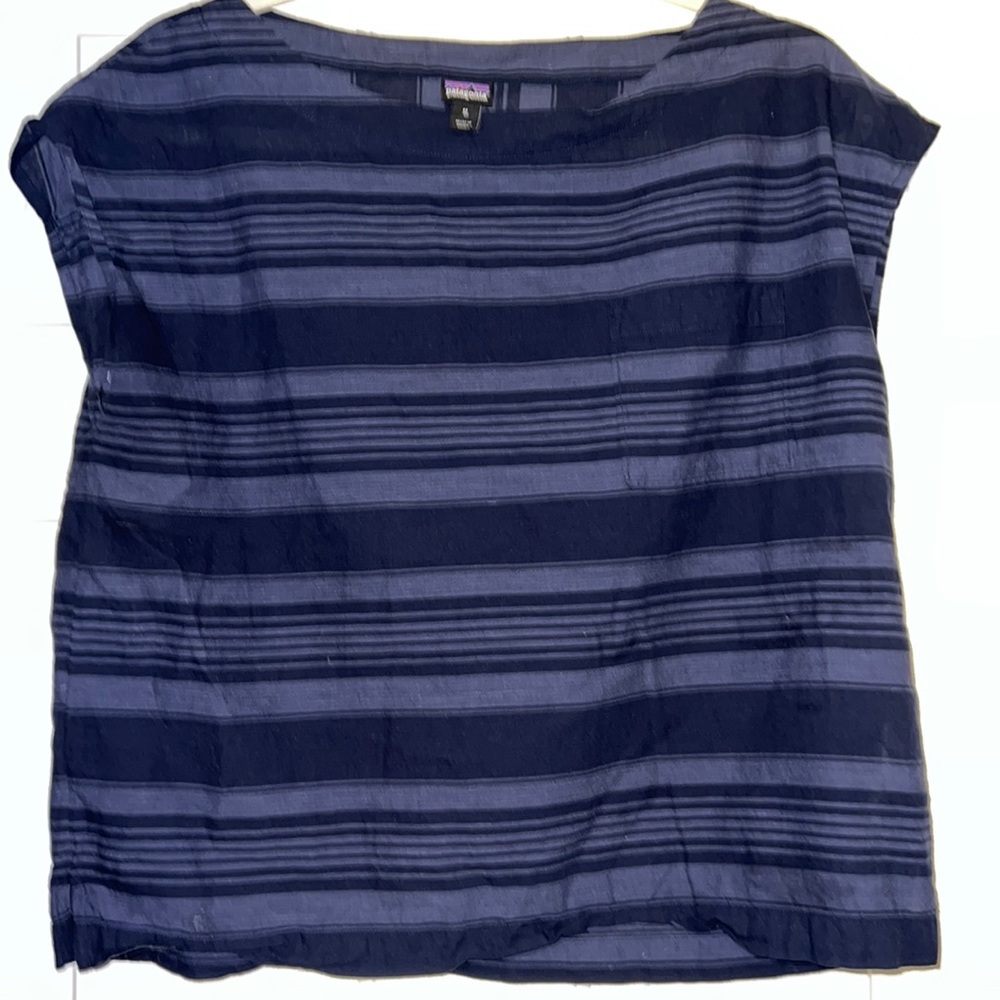 Patagonia Navy Striped Top